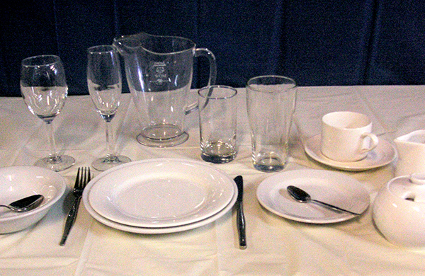 Glassware, China & Cutlery Hire